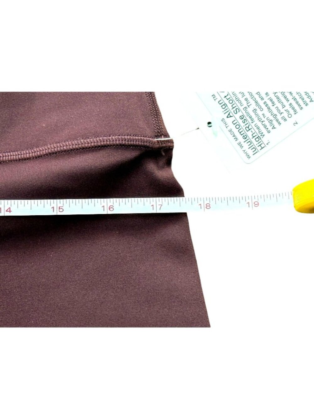 Lululemon Align High-Rise Short 4 in NWT Women Size 14  W7BJYS Goodnight Plum - Picture 13 of 13